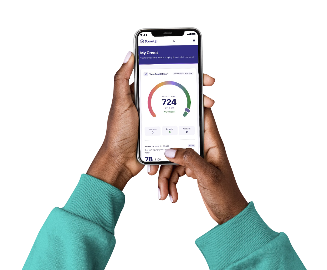 The Score Up app on a mobile phone
